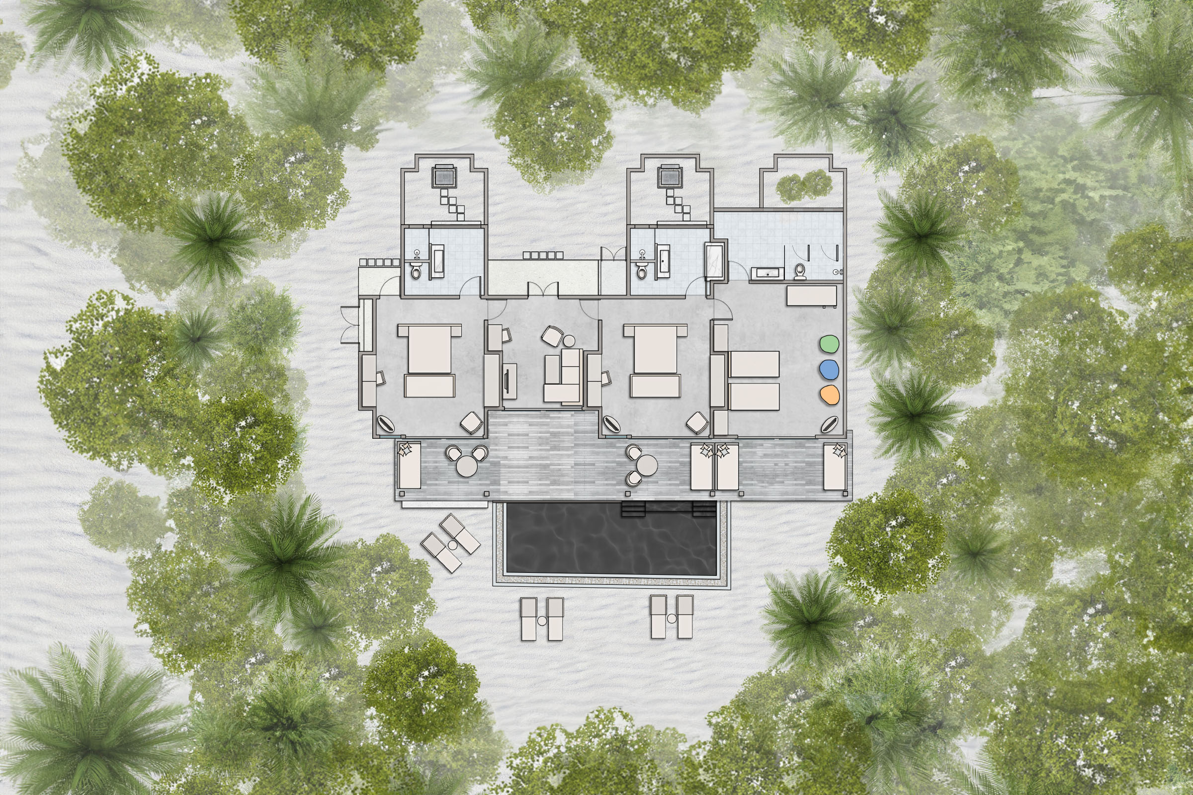 Three-Bedroom Pool Beach Villa photo 3
